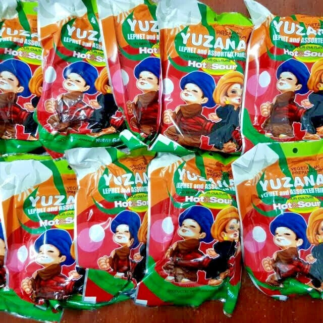 Yuzana Pickled Tea Leaves 10 packs with Chilli