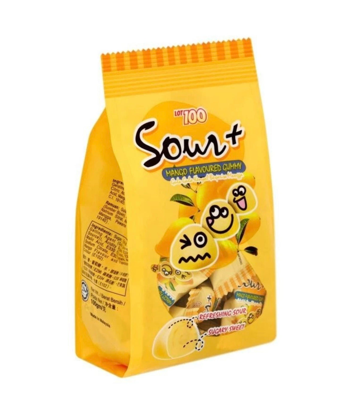 Lot 100 Sour Gummy Mango Flavour