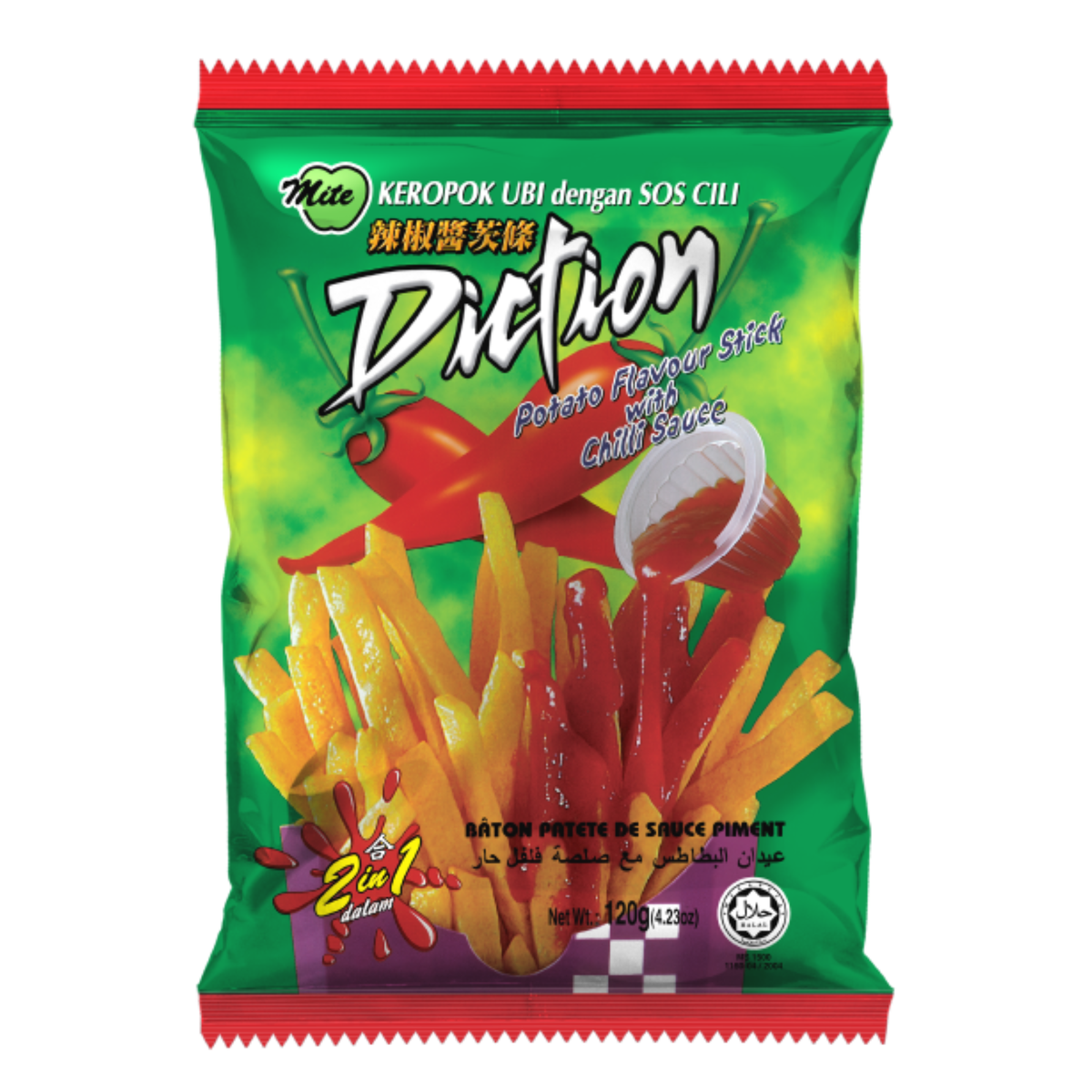 Diction Potato flavour stick with chilli sauce